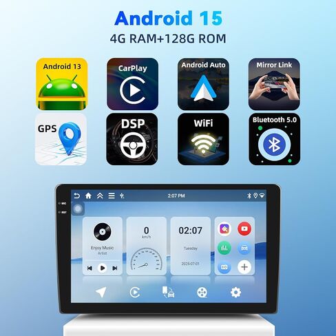 UNITOPSCI 2G+32G Android 13 Car Stereo for Hyundai Sonata 2010-2015 Wireless Apple CarPlay Android Auto 9 Inch HD Touch Screen GPS Navigation Bluetooth Mirror Link WiFi FM WiFi SWC+ Bakup Camera Mic in Saudi Arabia