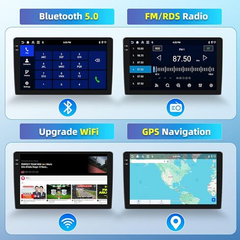 UNITOPSCI 2G+32G Android 13 Car Stereo for Hyundai Sonata 2010-2015 Wireless Apple CarPlay Android Auto 9 Inch HD Touch Screen GPS Navigation Bluetooth Mirror Link WiFi FM WiFi SWC+ Bakup Camera Mic in Saudi Arabia