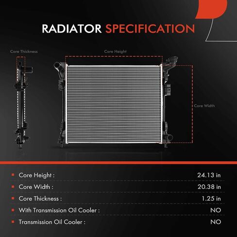 A-Premium Engine Coolant Radiator & Cooling Fan Assembly Compatible with Dodge Grand Caravan 2008-2020 & Chrysler Town & Country 2008-2016 & Volkswagen Routan 2009-2014 & Ram C/V 2012-2015, 2-PC Set in Saudi Arabia
