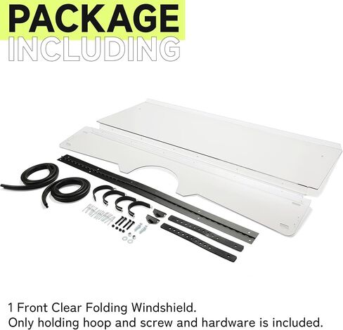 HECASA 1/4 inch Windshield Compatible with 2006-2009 Yamaha Rhino 450, 2004-2007 660,2008-2013 700 Folding Windscreen Clear in Saudi Arabia