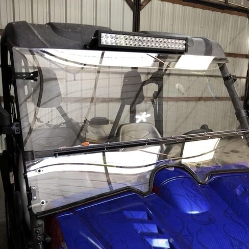 HECASA 1/4 inch Windshield Compatible with 2006-2009 Yamaha Rhino 450, 2004-2007 660,2008-2013 700 Folding Windscreen Clear in Saudi Arabia