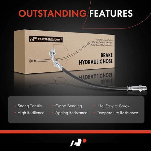 A-Premium Front Driver Brake Hydraulic Hose Compatible with Select Lexus Models - IS250 2006-2013, AWD Only - Replace# 9094702E49 in Saudi Arabia