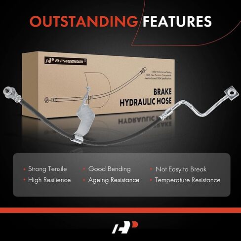 خرطوم هيدروليكي لفرامل الراكب الأمامي A-Premium متوافق مع موديلات Ford مختارة - لـ F-250 Super Duty، لـ F-350 Super Duty 2013-2016، RWD فقط - استبدال # DC3Z2078M in Saudi Arabia