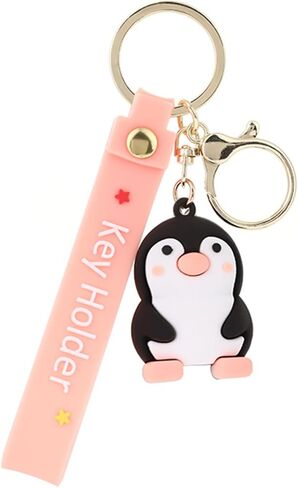 Penguin Keychain Pink Penguin Keychains for Women Wallet Purses Bags Car Keys in Kuwait