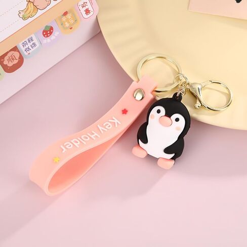 Penguin Keychain Pink Penguin Keychains for Women Wallet Purses Bags Car Keys in Kuwait