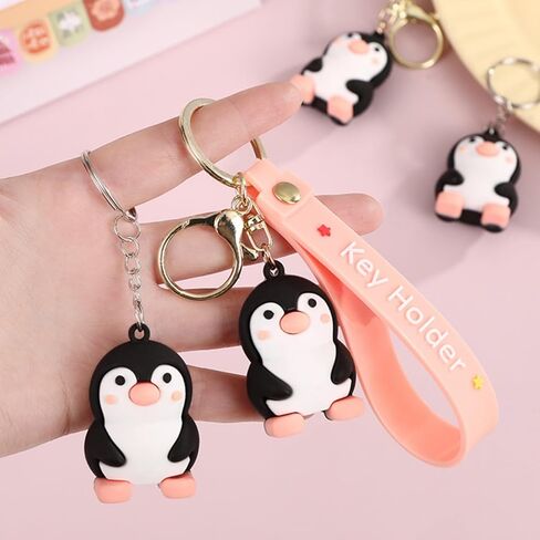 Penguin Keychain Pink Penguin Keychains for Women Wallet Purses Bags Car Keys in Kuwait
