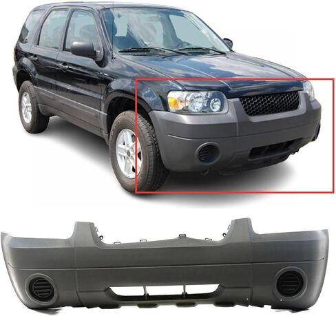 FitParts متوافق مع غطاء المصد الأمامي 2005 2006 2007 Ford Escape XLS Sport. جديد، محكم. بدون فتحات مصابيح الضباب. بدون فتحات مستشعر مساعد ركن السيارة. بدون فتحة خطاف السحب. 5L8Z17D957AAA FO1000568 in Saudi Arabia