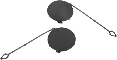 Front Left Right Bumper Tow Hook Cover Cap for BMW X5 2006-2010 | Durable and Sturdy | 51117159589, 51117159590 | Tow Hook Eye Hole Cover Cap - Black in Saudi Arabia