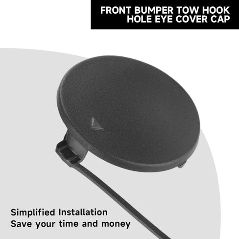 Front Left Right Bumper Tow Hook Cover Cap for BMW X5 2006-2010 | Durable and Sturdy | 51117159589, 51117159590 | Tow Hook Eye Hole Cover Cap - Black in Saudi Arabia