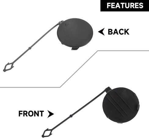 Front Left Right Bumper Tow Hook Cover Cap for BMW X5 2006-2010 | Durable and Sturdy | 51117159589, 51117159590 | Tow Hook Eye Hole Cover Cap - Black in Saudi Arabia