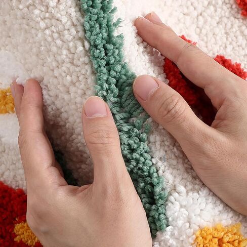 سجادة حمام على شكل زهور، سجادة معنقدة قطيفة على شكل زهرة، سجادة حمام ممتعة لطيفة غير قابلة للانزلاق لتزيين حوض الاستحمام، 17.32 بوصة × 29.92 بوصة، زهور in Kuwait