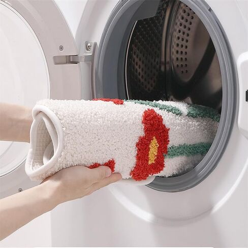 سجادة حمام على شكل زهور، سجادة معنقدة قطيفة على شكل زهرة، سجادة حمام ممتعة لطيفة غير قابلة للانزلاق لتزيين حوض الاستحمام، 17.32 بوصة × 29.92 بوصة، زهور in Kuwait