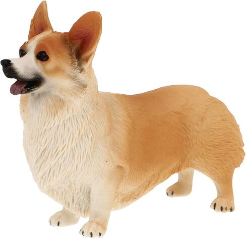 IMIKEYA Welsh Corgi تمثال صغير للكلب تمثال راتنج كورجي صغير للكلب تمثال كعكة علوي مصغر تمثال حيواني لرف سطح المكتب ديكور الغرفة ديكور حديقة خرافية in Saudi Arabia