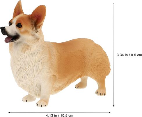 IMIKEYA Welsh Corgi تمثال صغير للكلب تمثال راتنج كورجي صغير للكلب تمثال كعكة علوي مصغر تمثال حيواني لرف سطح المكتب ديكور الغرفة ديكور حديقة خرافية in Saudi Arabia