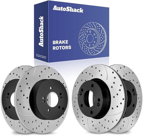 AutoShack Front & Rear Brake Rotors | Replacement For 2005-2010 Kia Sportage 2005-2009 Hyundai Tucson 2.0L 2.7L V6 4WD AWD | 4-PC Set in Saudi Arabia