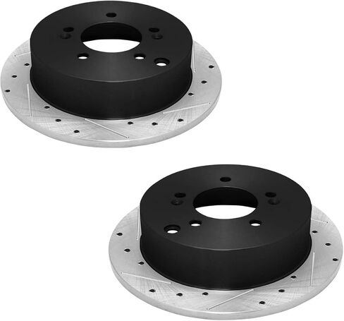 AutoShack Front & Rear Brake Rotors | Replacement For 2005-2010 Kia Sportage 2005-2009 Hyundai Tucson 2.0L 2.7L V6 4WD AWD | 4-PC Set in Saudi Arabia