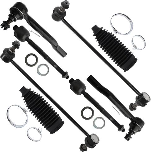 طقم تعليق SCITOO 8 قطع أمامي يسار يمين داخلي خارجي قضبان ربط نهاية قضيب التوجيه مناسب لـ Acura MDX لهوندا Passport Pilot Ridgeline 2014-2021 4550309270 ES801204 ES801205 EV801341 in Saudi Arabia