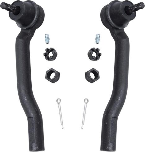 Detroit Axle - Front Tie Rods Kit for 2007-2012 Nissan Versa, 2009-2014 Cube, 4 Inner Outer Tie Rod Ends 2 Boots 2010 2011 Replacement in Saudi Arabia