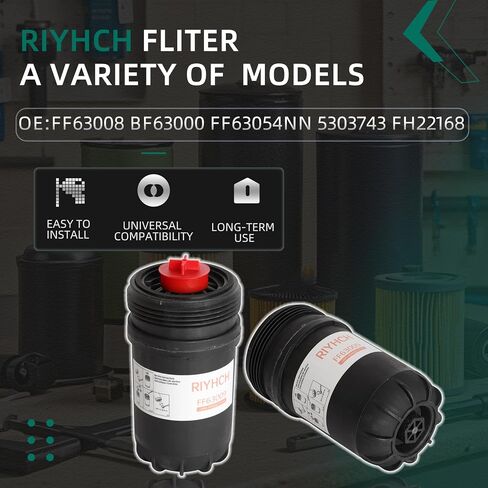 2 قطعة فلتر الوقود BF63000 - ترشيح 10 ميكرون لمحركات الديزل من سلسلة Cummins 6.7L B/L | يستبدل FF63008، FF63054NN in Saudi Arabia