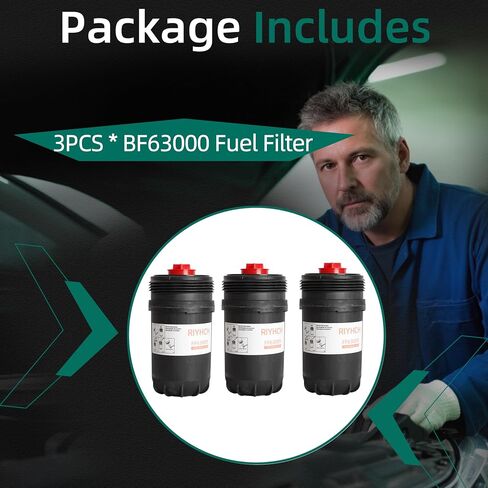 2 قطعة فلتر الوقود BF63000 - ترشيح 10 ميكرون لمحركات الديزل من سلسلة Cummins 6.7L B/L | يستبدل FF63008، FF63054NN in Saudi Arabia