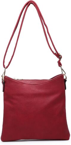 حقائب JEN & CO. Emma Crossbody للنساء حقائب كتف عصرية مصنوعة من الجلد النباتي مع حزام قابل للتعديل in Kuwait