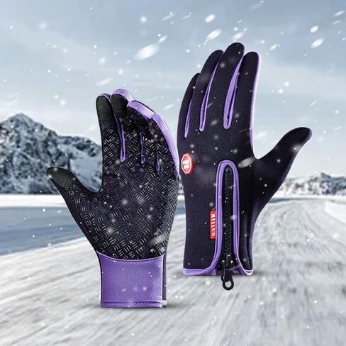 Insulated Thermal Winter Gloves with Touchscreen Compatibility - Waterproof Design for Outdoor Sports in Saudi Arabia