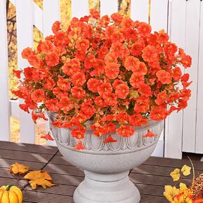 Martine Mall 12 حزم تبدو أزهارًا اصطناعية حقيقية للهواء الطلق ، والزهور الواقعة المزيفة في الهواء الطلق ، وأزهار الحرير الحريرية المقاومة للأشعة فوق البنفسجية للنباتات الخارجية للشرفة الخارجية ، والأبيض in Kuwait