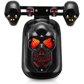 Black Motorcycle Skull Brake Stop Tail Lamp Integrated Turn Signal Light For Harley Honda Kawasaki Suzuki Yamaha Custom in Saudi Arabia