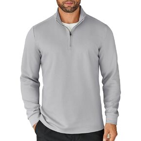 COOFANDY Men's Quarter Zip Up Pullover Lightweight Mock Neck Sweatshirt Casual Long Sleeve Polo Shirt in Kuwait