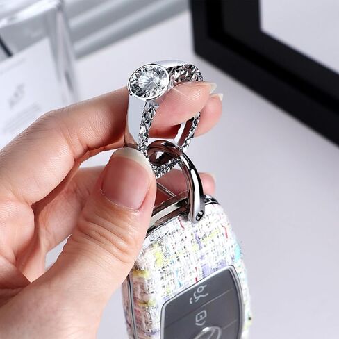 Car Keychain for Business Household Women Glitter Rhinestone Keychain Ring Strap Keychain Accessories Car in Saudi Arabia