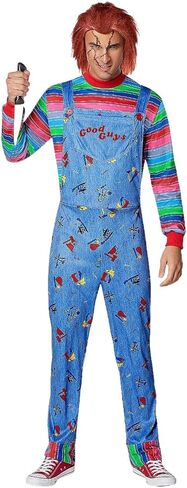 Spirit Halloween Adult Chucky Costume (Deluxe Chucky (Mens), S/M) in Saudi Arabia