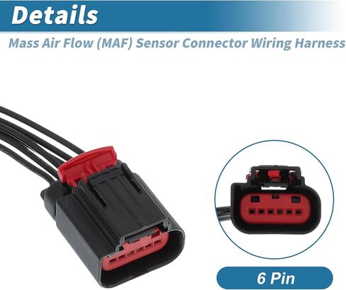 Mass Air Flow (MAF) Sensor Connector Wiring Harness for Ford Multi-Purpose Connector Pigtail for Lincoln for Mercury Mass Air Flow MAF Sensor Connector Plug Repair Wire Harness in Saudi Arabia