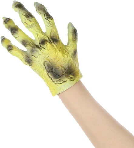 SIQITECHNO Halloween Monster Hand Gloves Latex Scary Skeleton Zombie Paw Gloves Cosplay Costume Horror Demon Ghost Mitten in Saudi Arabia