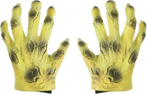 SIQITECHNO Halloween Monster Hand Gloves Latex Scary Skeleton Zombie Paw Gloves Cosplay Costume Horror Demon Ghost Mitten in Saudi Arabia