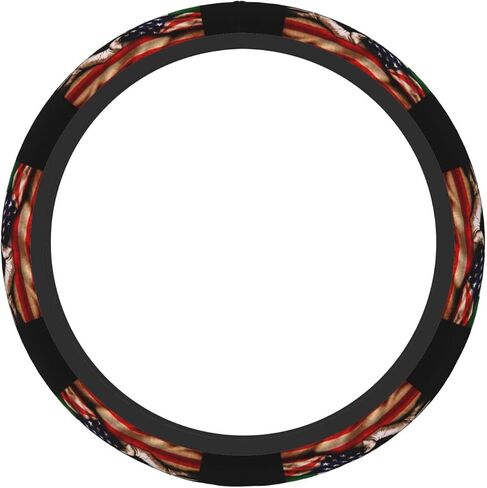 America and Mexico Mexican Mex Flag Steering Wheel Cover for Men Women Universal Fit 15 Inch Anti-Slip Elastic Thickened Steering Wheel Cover in Saudi Arabia
