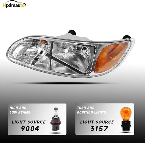 المصابيح الأمامية لـ Peterbilt 387 325 330 335 337 340 348 382 384 386 لمبة الشعاع العالية والمنخفضة للشاحنة كشافات جانبية للركاب الأيمن (يمين) in Kuwait
