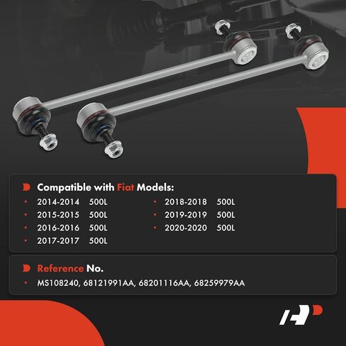 A-Premium 2 × وصلات قضيب التثبيت الأمامية، متوافقة مع Fiat 500L 2014-2020 in Saudi Arabia