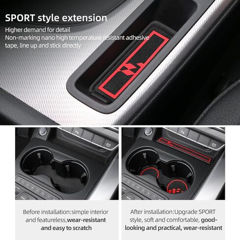 BETTERHUMZ Car Cup Holder Coaster Compatible with Audi A4 S4 B9 A5 S5 RS5 2017-2024 Center Console Storage Box Pad Car Interior Accessories (for Alcantara) in Saudi Arabia