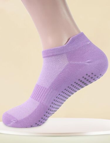 Non-slip With Grips Pilates Socks For Women, Ankle Grippy Socks For Yoga Barre Ballet Barefoot Workouts Hospital Anti Skid in Saudi Arabia