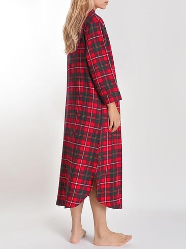 Latuza Women's Cotton Flannel Button Down Nightgown with Pockets in Kuwait