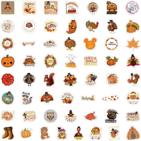 ملصقات البلوط 55pcs الخريف الخريف البلوط لعيد الشكر زجاجات المياه بطاقات الأمتعة المغلفات سجل القصاصات الكمبيوتر المحمول حزب الديكور للأطفال المراهقين in Kuwait