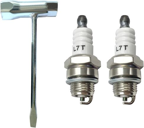 JoyTube L7T Spark Plug مع أداة مفتاح ربط المنشار، يستبدل BPM7A BPMR7A RCJ6Y RCJ7Y BM6A CJ8 WSR5F لـ 33cc 43cc 47cc 49cc 52CC محرك صغير ثنائي الشوط MS290 021 023 024 025 026 إلخ (قطعتان) in Saudi Arabia