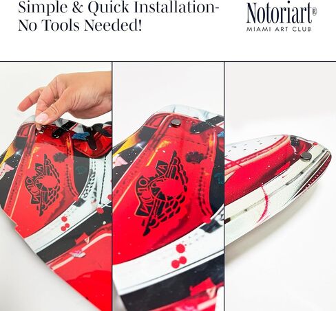 Modern Sneaker Acrylic Wall Art Die-Cut Easy-to-Hang, 19" x 10.5", Colorful Splashes Sneaker Shape in Saudi Arabia