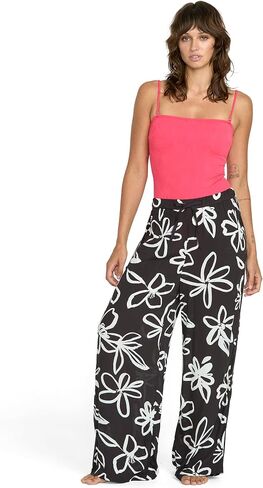 Volcom Womens Gotta B U Printed Beach Pants – Elastic Drawstring Waist, Wide Leg Fit, Slash Pockets & Lightweight Beach Style in Saudi Arabia