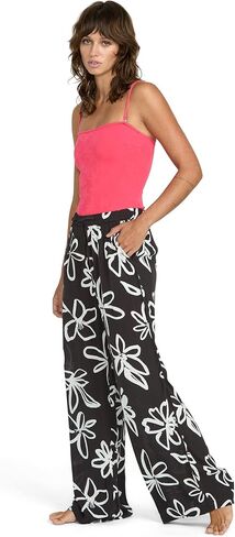 Volcom Womens Gotta B U Printed Beach Pants – Elastic Drawstring Waist, Wide Leg Fit, Slash Pockets & Lightweight Beach Style in Saudi Arabia