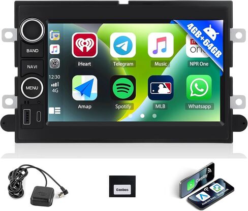 2G+64G Android 13 Car Stereo for Ford F150 F250 F350 Explorer Fusion Escape Mustang Edge Expedition Taurus with Apple Carplay Android Auto 7" Touchscreen Car Radio with GPS Bluetooth FM Backup Camera in Saudi Arabia