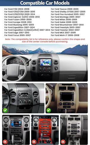 2G+64G Android 13 Car Stereo for Ford F150 F250 F350 Explorer Fusion Escape Mustang Edge Expedition Taurus with Apple Carplay Android Auto 7" Touchscreen Car Radio with GPS Bluetooth FM Backup Camera in Saudi Arabia