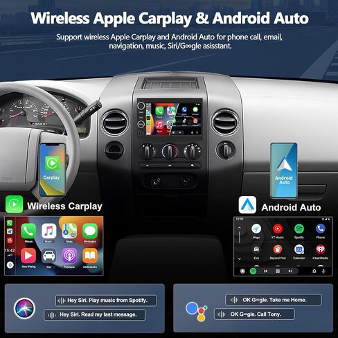 2G+64G Android 13 Car Stereo for Ford F150 F250 F350 Explorer Fusion Escape Mustang Edge Expedition Taurus with Apple Carplay Android Auto 7" Touchscreen Car Radio with GPS Bluetooth FM Backup Camera in Saudi Arabia