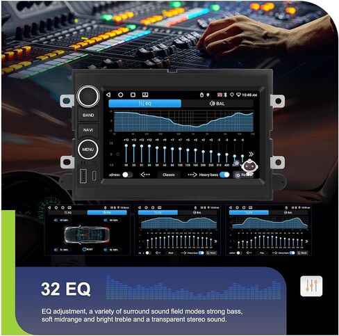 2G+64G Android 13 Car Stereo for Ford F150 F250 F350 Explorer Fusion Escape Mustang Edge Expedition Taurus with Apple Carplay Android Auto 7" Touchscreen Car Radio with GPS Bluetooth FM Backup Camera in Saudi Arabia