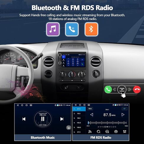 2G+64G Android 13 Car Stereo for Ford F150 F250 F350 Explorer Fusion Escape Mustang Edge Expedition Taurus with Apple Carplay Android Auto 7" Touchscreen Car Radio with GPS Bluetooth FM Backup Camera in Saudi Arabia